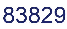 Number 83829 blue image