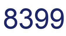 Number 8399 blue image