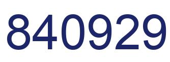 Number 840929 blue image
