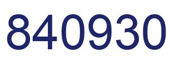 Número 840930 imagen azul