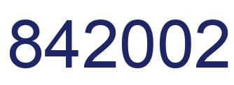 Number 842002 blue image