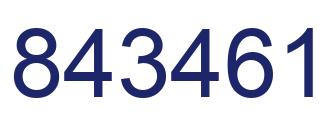 Number 843461 blue image