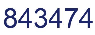 Number 843474 blue image