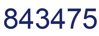 Number 843475 blue image