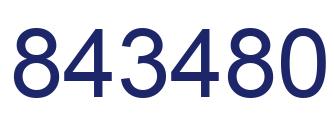 Number 843480 blue image