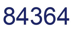 Number 84364 blue image