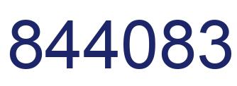 Number 844083 blue image