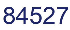 Number 84527 blue image