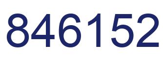 Número 846152 imagen azul