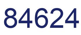 Number 84624 blue image