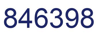 Number 846398 blue image