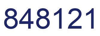 Number 848121 blue image