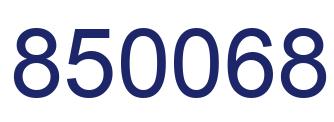 Number 850068 blue image