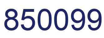 Number 850099 blue image