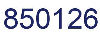 Number 850126 blue image