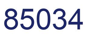 Number 85034 blue image