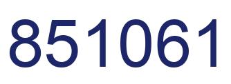 Número 851061 imagen azul