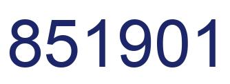 Number 851901 blue image