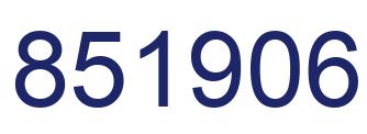 Number 851906 blue image