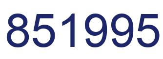 Number 851995 blue image