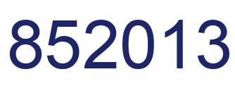 Number 852013 blue image
