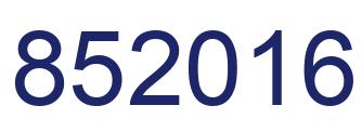 Number 852016 blue image