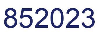 Number 852023 blue image