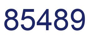 Number 85489 blue image