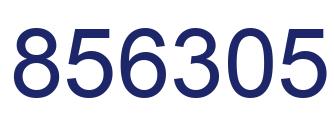 Number 856305 blue image
