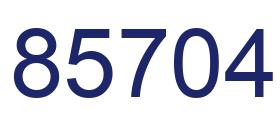 Number 85704 blue image