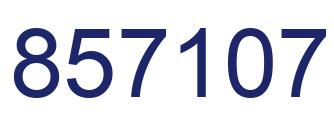 Number 857107 blue image