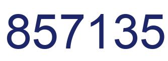 Number 857135 blue image