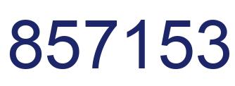Number 857153 blue image