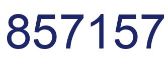 Number 857157 blue image