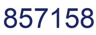 Number 857158 blue image