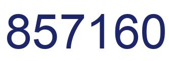Number 857160 blue image
