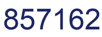 Number 857162 blue image