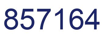 Number 857164 blue image