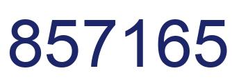 Number 857165 blue image
