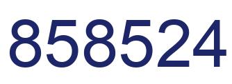 Number 858524 blue image