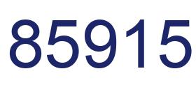 Number 85915 blue image
