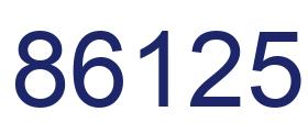 Number 86125 blue image