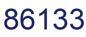 Number 86133 blue image