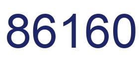 Number 86160 blue image