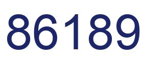 Número 86189 imagen azul
