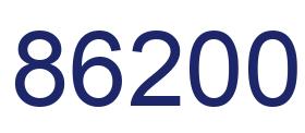 Number 86200 blue image
