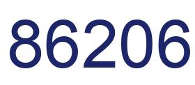 Number 86206 blue image