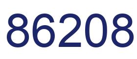 Number 86208 blue image