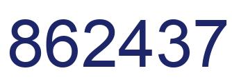 Number 862437 blue image