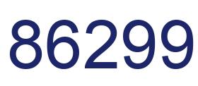 Number 86299 blue image